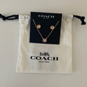 COACH necklace and earring set